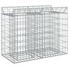 vidaXL Cama elevada de gabi&atilde;o 100 x 50 x 80 cm A&ccedil;o Galvanizado
