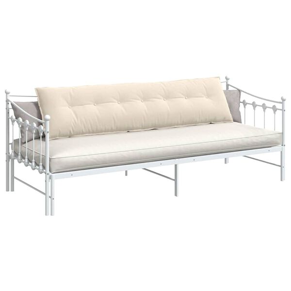 vidaXL Travesseiro para Costas Bege 200 x 50 cm Tecido de Microfibra