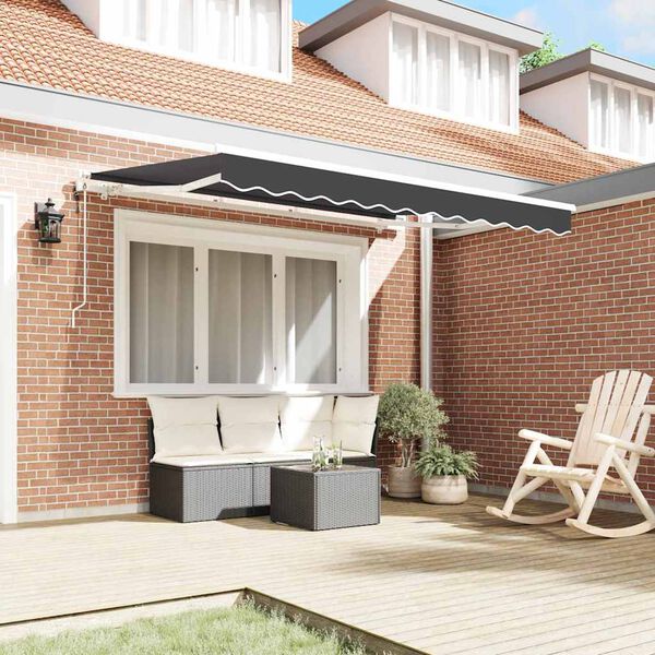 vidaXL Toldo Retr&aacute;til Antracite 250 x 200 cm tecido