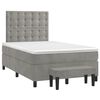 vidaXL Cama boxspring c/ colch&atilde;o 120x200 cm veludo cinzento-claro