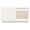 vidaXL Mesa de centro 60x61x32,5 cm madeira de pinho maciça branco