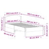 vidaXL Cama sem colch&atilde;o 100x200 cm madeira de pinho maci&ccedil;a