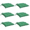 vidaXL Almofad&otilde;es de cadeira 6 pcs 40x40x7 cm tecido oxford verde