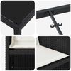 vidaXL Conjunto de Jantar para Jardim com almofada 9 pcs Preto vime PE