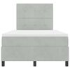 vidaXL Cama Box com colch&atilde;o Cinzento-claro 120 x 200 cm Veludo