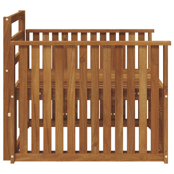 vidaXL 2 Pe&ccedil;a Sof&aacute; com Bra&ccedil;os Madeira S&oacute;lida de Ac&aacute;cia Natural