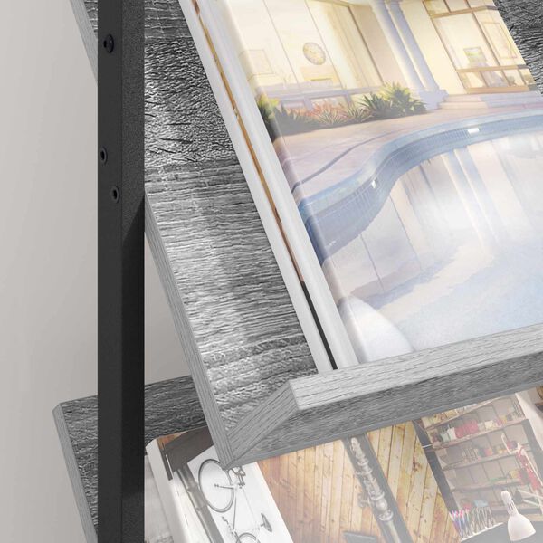 vidaXL Estante de Revistas Cinza Sonoma 68 x 40 x 123.5 cm