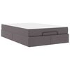 vidaXL Estrutura de cama com colch&atilde;o com colch&atilde;o 2 pcs Cinzeto PVC