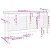 vidaXL Coberturas de radiador 2 pcs 172x19x81,5 cm MDF branco