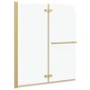 vidaXL Enclosure de Chuveiro Transparente e Dourado 120 x 140 cm