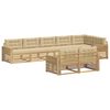 vidaXL Conjunto de Sof&aacute;s para Exterior 8 unid. Branco e Bege Poli&eacute;ster