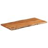 vidaXL Tampo de mesa retangular borda viva 80x40x2,5 cm ac&aacute;cia maci&ccedil;a