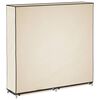 vidaXL Sapateira com cobertura 115x28x110 cm tecido cor creme