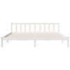 vidaXL Cama extra longa sem colchão 180x220 cm pinho maciço branco