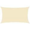 vidaXL Para-sol estilo vela 160 g/m² 5x8 m PEAD cor creme