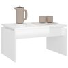 vidaXL Mesa de centro 68x50x38 cm derivados madeira branco brilhante