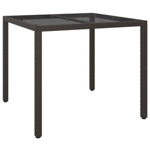 vidaXL Mesa de Jardim Castanho 90 x 90 x 75 cm vime PE