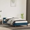 vidaXL Estrutura de cama sem colch&atilde;o 90x190 cm veludo azul-escuro