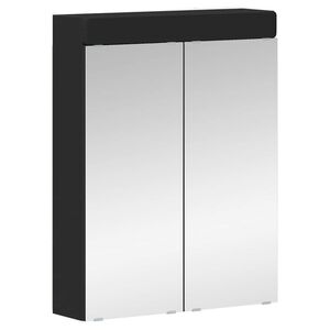 vidaXL Arm&aacute;rio de Espelho para Banheiro TULUM Preto 60 x 16,5 x 78 cm