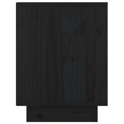 vidaXL Mesa de cabeceira 40x30x40 cm madeira de pinho maciça preto