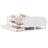 vidaXL Cama sem colch&atilde;o 120x200 cm madeira de pinho maci&ccedil;a branco