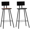 vidaXL Bancos de bar 2 pcs madeira recuperada maci&ccedil;a