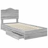 vidaXL Cama com Armazenamento com cabeceira Cinza Sonoma 100 x 200 cm