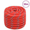 vidaXL Corda de barco 20 mm 50 m polipropileno vermelho