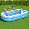 Bestway Piscina insufl&aacute;vel retangular 262x175x51 cm azul e branco