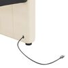 vidaXL Sof&aacute;-cama c/ colch&atilde;o e sa&iacute;da USB 90x200 cm tecido cor creme