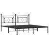 vidaXL Estrutura de cama com cabeceira 183x213 cm metal preto