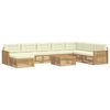 vidaXL Conjunto de Sof&aacute;s para Exterior 9 unid. Branco e Creme