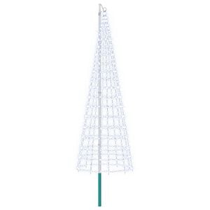 vidaXL Luz para &aacute;rvore de Natal com estaca e mastro 300 cm 550 LED