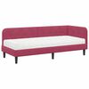 vidaXL Estrutura de Cama de Canto Vinho Vermelho 80 x 200 cm Veludo