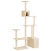 vidaXL &Aacute;rvore para gatos com postes de sisal Creme 177,5 cm