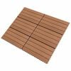 vidaXL Telha de Deck 6 pcs Castanho 60 x 30 cm WPC