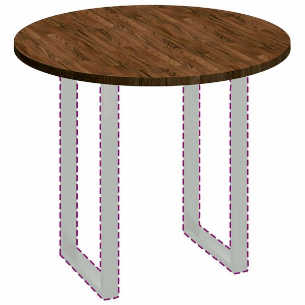 vidaXL Tampo de Mesa Marrom Escuro &Oslash; 90 x 2,5 cm