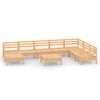 vidaXL 9 pcs conjunto lounge de jardim pinho maci&ccedil;o
