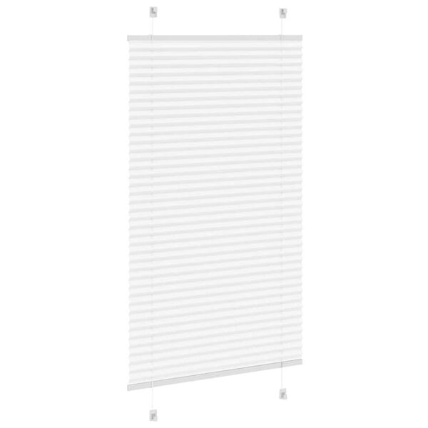 vidaXL Branco Plissada Cega 70x100 cm Largura Tecido 69,4 cm Poli&eacute;ster