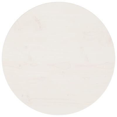 vidaXL Tampo de mesa pinho maciço Ø50x2,5 cm branco
