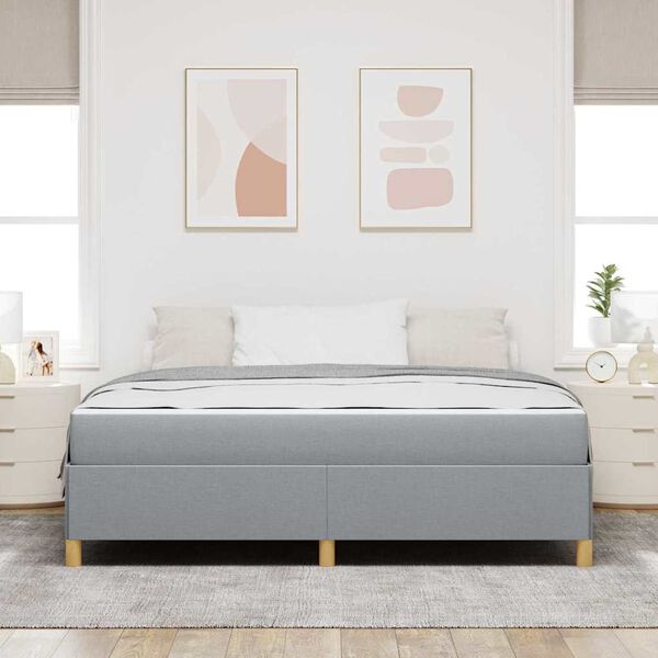 vidaXL Estrutura da Cama Cinzento-claro 180 x 200 cm tecido