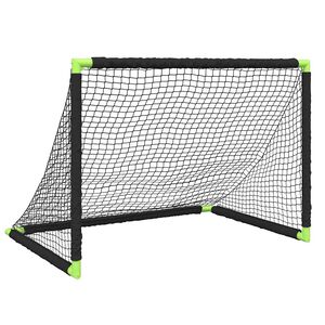 vidaXL Baliza de futebol infantil dobr&aacute;vel 90x64x64 cm preto