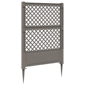 vidaXL Treli&ccedil;a com Espinho Cinzento 99 x 6 x 165 cm PP