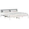 vidaXL Estrutura da cama Branco e cinza claro 200 x 200 cm