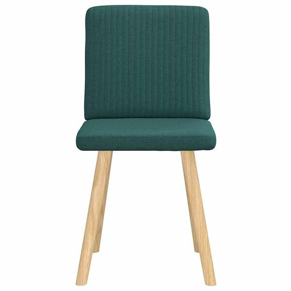 vidaXL Cadeiras de jantar 2 pcs tecido verde-escuro