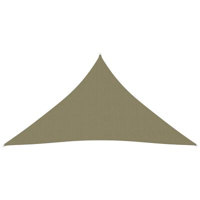 vidaXL Para-sol estilo vela tecido oxford triangular 5x6x6 m bege