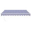 vidaXL Toldo retr&aacute;til autom&aacute;tico 3,5x2,5 m azul e branco