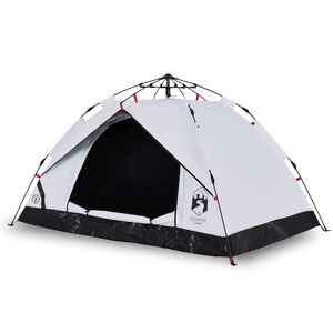 vidaXL Tenda campismo c&uacute;pula 2 pessoas opaca liberta&ccedil;&atilde;o r&aacute;pida branco