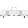 vidaXL Mesa de centro com gaveta Branco Brilhante 90 x 49 x 46 cm
