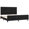 vidaXL Estrutura de cama c/ cabeceira 180x200 cm veludo preto